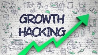 Growth Hacking - Business Concept With Hand Drawn Icons Around O